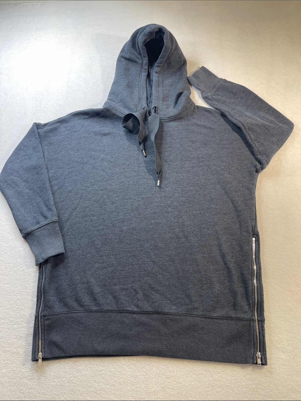 aerie Charcoal Gray Women's Hooded Sweatshirt with Side Zippers SIZE SP